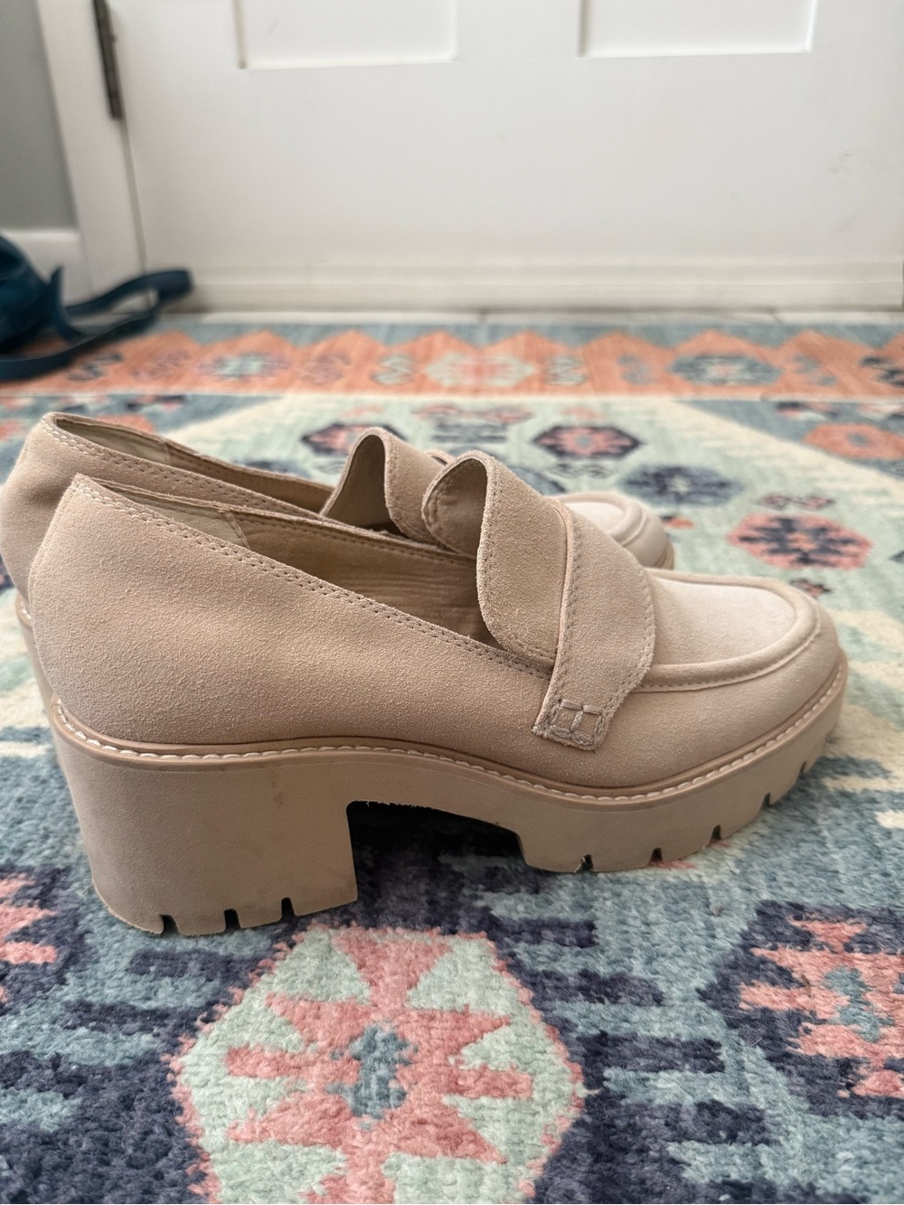 Dolce Vita Beige Lug-Sole Ankle Boots